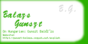 balazs gunszt business card